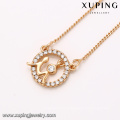 41799 xuping elegant 18k gold plated jewelry fashionable round pendant necklace for women